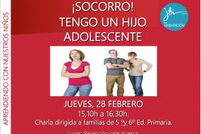 Charla para familias: ¡Socorro!… Tengo un hijo adolescente.