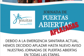Información de fechas y horarios próximas jornadas de puertas abiertas