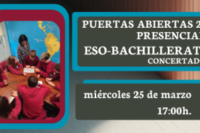 Puertas abiertas presenciales ESO y Bachillerato curso 26/27
